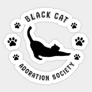 Black Cat Adoration Society 2 Sticker